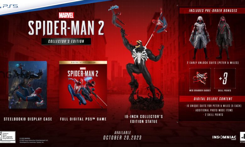 نسخه کالکتور و دیلاکس عنوان Marvel’s Spider-Man 2 معرفی شد – تی ام گیم