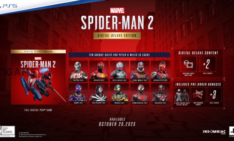تریلر جدید Marvel’s Spider-Man 2 به محتویات نسخه دیلاکس می‌پردازد – تی ام گیم